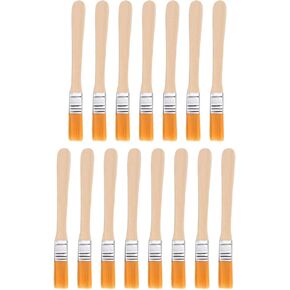HARFINGTON 15pcs Paint Brushes 1.5" Paint Brush Nylon Flat Wall Paint Brush Soft Bristle with Wood Handle for Painting DIY Latex Paints Furniture Cabinets Fences, White