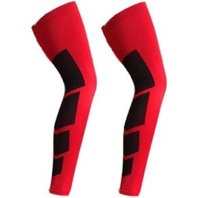 Sports Full Long Leg Compression Knee Sleeves UV Protect Thigh Calf for Men Women Running Football Basketball Cycling