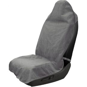 Car Towel Seat Cover, Waterproof Auto Seat Cover for Running, Swimming, Gym, Washable Non-Slip Car Seat Protector Fit for Sedans, Trucks, SUVs, Universal Car Accessories (Beige)