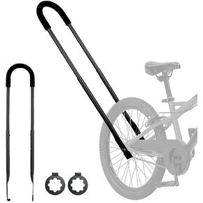 TOPROAD Children Cycling Bike Safety Trainer Handle, Bicycle Balance Push Bar, Push Stick for Enhanced Balance, Stability, Comfort and Control(Black)