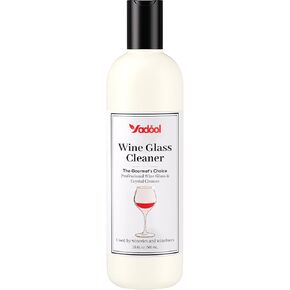 Wine Glass Cleaner and Crystal Cleaning Liquid, Effectively Removers Odors, Grease, Lipstick, Dirt, Residuum, and Fingerprints on Wine Glasses, Leaving Them Crystal Clear and Sparkling - 16.91 Oz