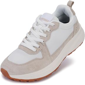 BRONAX Womens Wide Toe Box Athletic Casual Shoes | Suede-Detail Classic Design Sneakers in Saudi Arabia