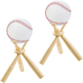 6 قطع حامل عرض البيسبول، 6 بوصة مضرب بيسبول خشبي صغير حامل بيسبول صغير قطع مركزية إبداعية للبيسبول في المنزل والمكتب عرض كرات ألعاب هدايا الحفلات in Kuwait