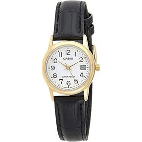 Casio LTP-V002GL-7B2 Women's Gold Tone Leather Band Easy Reader Dial Date Watch