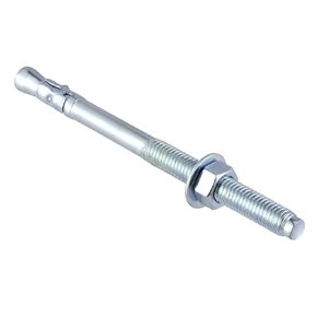 Party Animals 3/8 x 3-3/4 Inch Wedge Anchor, 10 PCs Zinc-Plated Industrial Fastener Anchor Bolts for Cement, Concrete