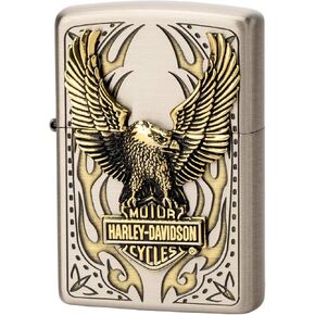 Zippo Harley Davidson Japan Limited Oxidized Brass Big Eagle Metal HDP-73