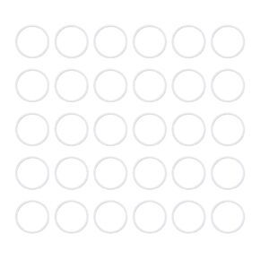 MECCANIXITY Silicone O Rings 0.63" ID, 0.75" OD, 1/16" Width Rubber Washers 50A Durometer VMQ Seal Gasket for Plumbing Faucets Pipe Repair, White, Pack of 30