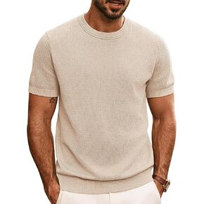 PJ PAUL JONES Mens Casual T-Shirts Classic Short Sleeve Knit Tees Crewneck Solid Tee Shirts