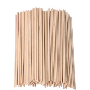 BQLZR 14.8cm Length 2.2mm Dia Round Birch Wood Sticks Wooden Dowel Rods for Lollies Building Architectural Model Pack of 200