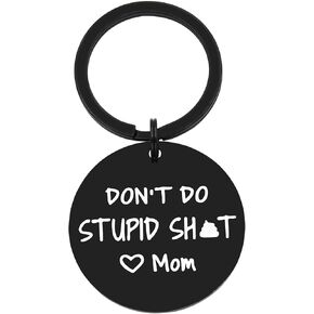 TOS Teenager Coming of Age Gift for Teen Boys Girls Have Fun Keyring Drive Safe Key Chain Don't Do Stupid Keychain Tag