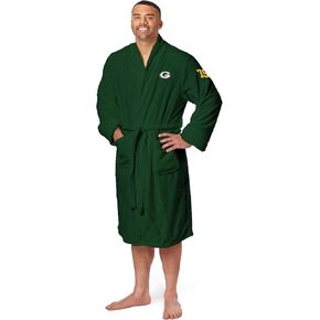 Northwest The Company Official NFL Green Bay Packers S/M Silk Touch Bath Robe with Number, Dark Green, 25" x 47"