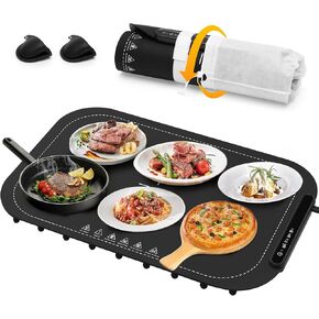 Electric Warming Tray for Food, Full Surface Heating Food Warming Mat, Rollable & Portable Food Warmer, Food Warmers for Parties Buffet, Gatherings, Warming Trays for Buffets Party, Kitchen Gadgets