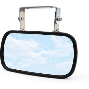 Convex Mirror Stainless Steel Rectangular fit for Multiple Scenarios, Tractors Forklifts Trucks Boats Cars Improve Visibility Universal U-Bracket