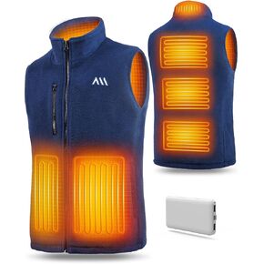 Heated Vest with Battery Pack, Warming Fleece Electric Vest for Men, Mens Heated Vests Rechargeable