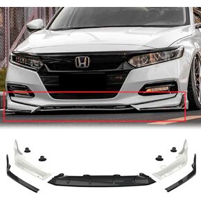American Modified Aerodynamic Sporty Durable Front Lip Spoiler Compatible with 2018 to 2020 Honda Accord Protects from Road Bumps and Scratches, Black