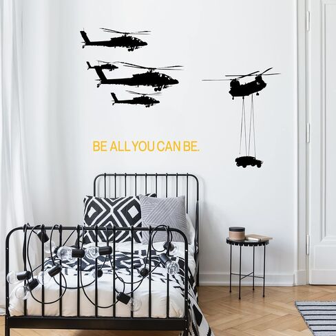 U. S. Army Wall Decals - Officially Licensed United States Army Military Vinyl Wall Stickers Removable Peel and Stick Army Wall Decor Helicoptor Airplane in Saudi Arabia