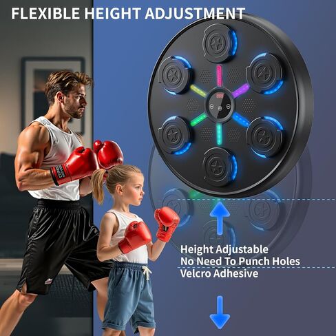 Upgrade and Larger,Music Boxing Machine with Boxing Gloves,2024 Smart Bluetooth Music Boxing Machine,Wall-Mounted Exercise Equipment for Home,One Punch Boxing Game Machine for Kids and Adults in Saudi Arabia