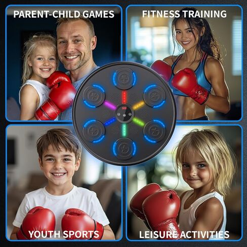 Upgrade and Larger,Music Boxing Machine with Boxing Gloves,2024 Smart Bluetooth Music Boxing Machine,Wall-Mounted Exercise Equipment for Home,One Punch Boxing Game Machine for Kids and Adults in Saudi Arabia