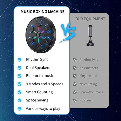 Upgrade and Larger,Music Boxing Machine with Boxing Gloves,2024 Smart Bluetooth Music Boxing Machine,Wall-Mounted Exercise Equipment for Home,One Punch Boxing Game Machine for Kids and Adults in Saudi Arabia