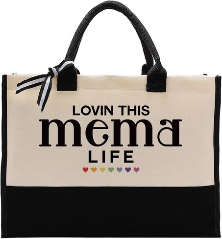 EDCTO Nana Canvas Tote, Cotton Canvas Tote Bag, Nana Canvas Bag for Vocation Travel Weekend Holiday Short Trip, Christian Gift for Nana, Mother's Day Gift, Ideal Nana Gift, Pray Hug Love Spoil in Kuwait
