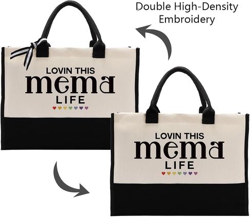 EDCTO Nana Canvas Tote, Cotton Canvas Tote Bag, Nana Canvas Bag for Vocation Travel Weekend Holiday Short Trip, Christian Gift for Nana, Mother's Day Gift, Ideal Nana Gift, Pray Hug Love Spoil in Kuwait