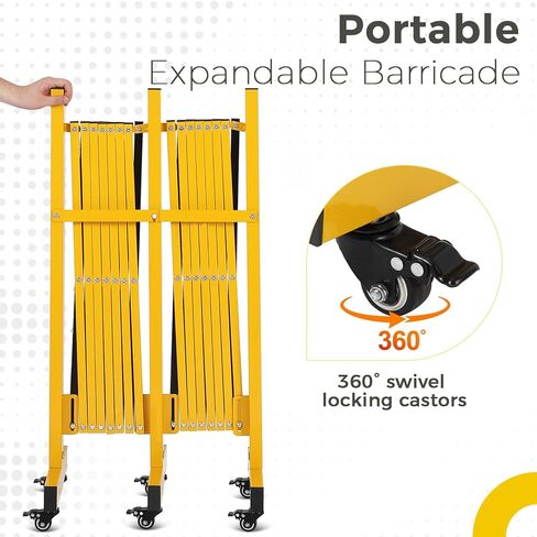 Metal Expandable Barricade, 16FT Folding Safety Traffic Driveway Gate, Portable Crowd Control Barriers Fence in Saudi Arabia