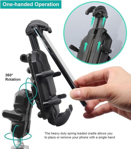 Vibration Dampening Motorcycle Phone Mount, Solid Motorcycle Phone Holder with Vibration Dampener, Protect Cell Phone Components, Suitable for Motorcycle Handlebar and Harley Davidson in Saudi Arabia