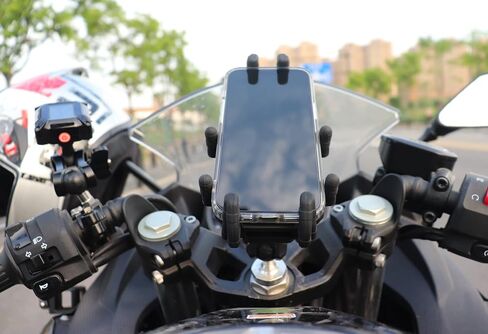 Vibration Dampening Motorcycle Phone Mount, Solid Motorcycle Phone Holder with Vibration Dampener, Protect Cell Phone Components, Suitable for Motorcycle Handlebar and Harley Davidson in Saudi Arabia