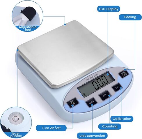 ميزان مختبر TOHGTEYO 6000 جرام دقيق إلى 0.01 جرام، ميزان رقمي دقيق للاستخدام المهني والتعليمي، لمقياس مجوهرات وزن مختبر المطبخ in Saudi Arabia