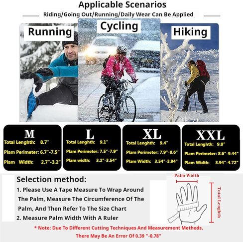 Waterproof Gloves Men Women Winter Warm Touch Screen for Cycling Running Fishing Driving Hiking Skiing Cold Weather in Saudi Arabia