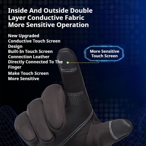Waterproof Gloves Men Women Winter Warm Touch Screen for Cycling Running Fishing Driving Hiking Skiing Cold Weather in Saudi Arabia