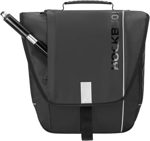 Himiway 30L Foldable Bike Bags for Rear Rack Bike Double Panniers for Cargo Rack IP65 Waterproof Bicycle Trunk Bag Reflective Strips & Adjustable Straps & Carrying Handle Pannier Fit Most Bike Rack in Saudi Arabia
