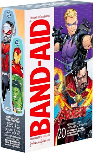 Band-Aid Brand Adhesive Bandages for Minor Cuts and Scrapes, Featuring Disney Frozen Characters, Assorted Sizes 20 ct in Kuwait
