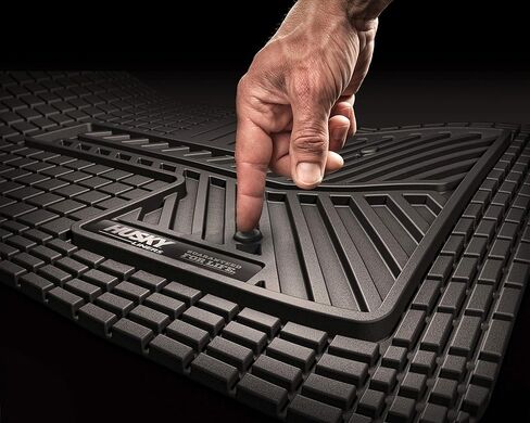 Husky Liners Weatherbeater Floor Mats | Fits 2017-2024 Tesla Model 3 | Front & 2nd Row, 3-pc Black - 95091 in Saudi Arabia