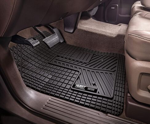 Husky Liners Weatherbeater Floor Mats | Fits 2017-2024 Tesla Model 3 | Front & 2nd Row, 3-pc Black - 95091 in Saudi Arabia