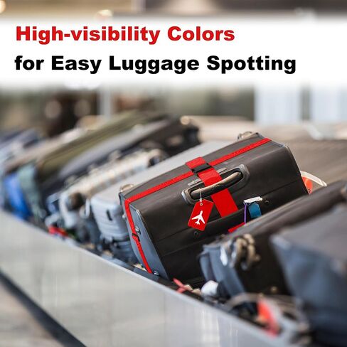 Luggage Straps Tag for Suitcases TSA Approved Travel Belt 8 Pack by Chelmon (Mixed Colors) in Saudi Arabia