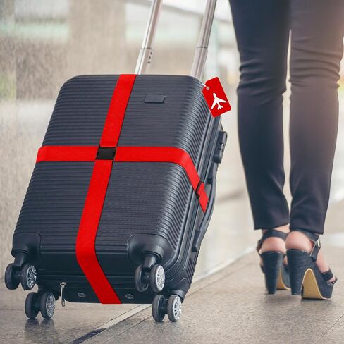 Luggage Straps Tag for Suitcases TSA Approved Travel Belt 8 Pack by Chelmon (Mixed Colors) in Saudi Arabia