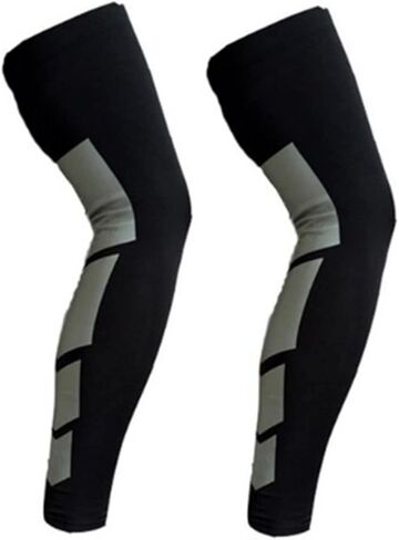 رياضية كاملة طويلة الساق ضغط الركبة الأكمام الأشعة فوق البنفسجية حماية الفخذ العجل للرجال النساء الجري كرة القدم كرة السلة ركوب الدراجات in Kuwait