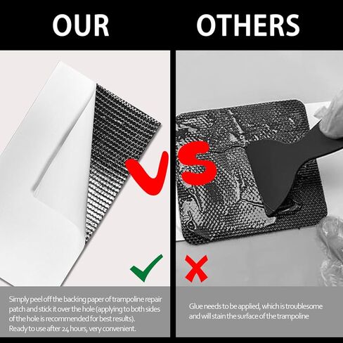 طقم إصلاح رقعة الترامبولين ذاتية اللصق، 3 أنماط من الرقع، ملحقات الترامبولين لإصلاح التمزقات أو الثقوب في سجادات الترامبولين in Kuwait