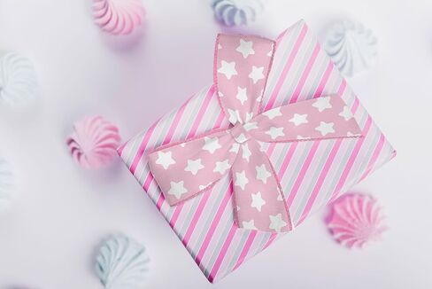 2 Rolls Baby Boy Ribbon, Welcome Baby It's a Boy Blue Wired Ribbons, Bear Baby Print, 2.55" Wide 5 Yards Each Roll for Baby Shower Decorations,Newborn Gift Wrapping, Birth Announcement Party Supplies in Kuwait