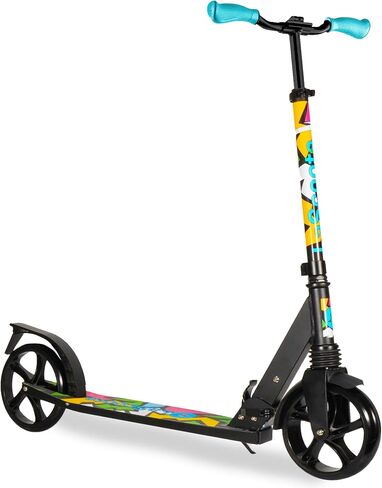 LaScoota Kick Scooter for Kids Ages 6+, Teens & Adults, Large 8" Sturdy Urethane Wheels. Adjustable Handlebar, Lightweight, Foldable, 220lbs Max Load in Saudi Arabia