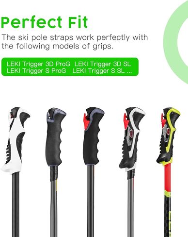 حزام عمود التزلج لأعمدة LEKI Trigger S ProG وTrigger S SL وTrigger 3D ProG وTrigger 3D SL - ملحق تزلج ممتاز للحصول على أقصى أداء وراحة in Kuwait