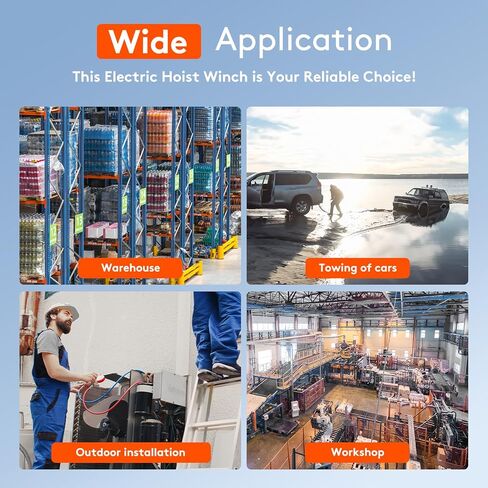 ونش رافعة كهربائية 3 في 1، 1100 رطل، 1500 وات، 110 فولت/120 فولت 22.9 قدم ارتفاع الرفع، 16 قدم/دقيقة مع خيارات أجهزة التحكم عن بعد سلكية ولاسلكية وحماية من التحميل الزائد، رافعة ونش كهربائية محمولة in Kuwait