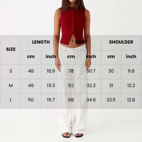 Women Vest Top Knit Ribbed Button Down Tank Top Sleeveless Slim Fit Cropped Going Out Tops Fall in Saudi Arabia