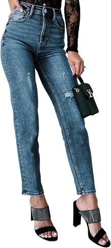 Dokotoo Jeans for Women High Waisted Fsahion Trendy Denim Pants 2024 Slim Pants Jean in Saudi Arabia