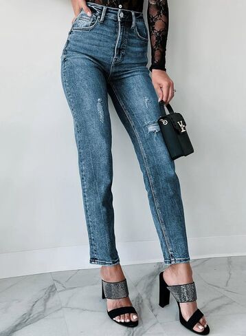 Dokotoo Jeans for Women High Waisted Fsahion Trendy Denim Pants 2024 Slim Pants Jean in Saudi Arabia