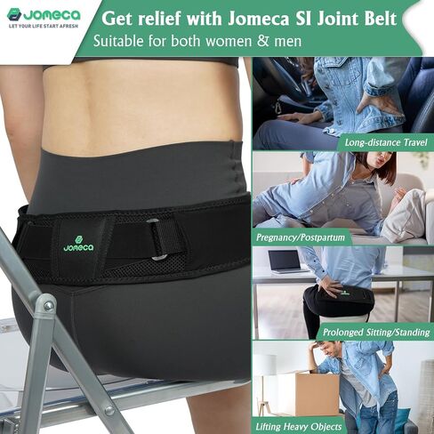 Sacroiliac SI Joint Hip Belt for Women and Men - Adjustable Compression Pelvic Belt Support Hip Brace for SI Joint Dysfunction, Sciatica, Lower Back, Hip Pain in Saudi Arabia