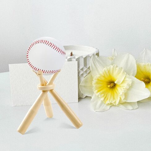 6 قطع حامل عرض البيسبول، 6 بوصة مضرب بيسبول خشبي صغير حامل بيسبول صغير قطع مركزية إبداعية للبيسبول في المنزل والمكتب عرض كرات ألعاب هدايا الحفلات in Kuwait