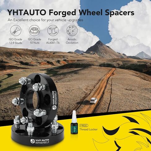 YHTAUTO 5x4.5 فواصل العجلات المركزية 1 بوصة تناسب 2005-2023 كرايسلر 300، دودج تشارجر، تشالنجر، ماغنوم 5x114.3 مم فواصل الإطارات مع 14x1.5 ترصيع 71.5 مم محور تتحمل 5 العروة 4 قطع محول عجلة سوداء in Saudi Arabia