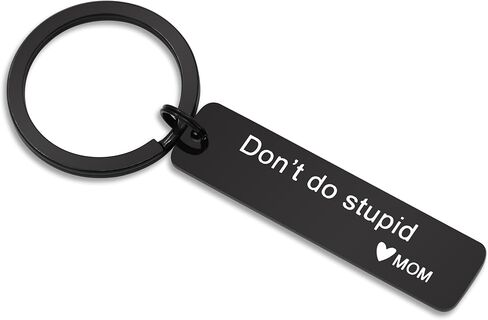 TOS Teenager Coming of Age Gift for Teen Boys Girls Have Fun Keyring Drive Safe Key Chain Don't Do Stupid Keychain Tag in Kuwait